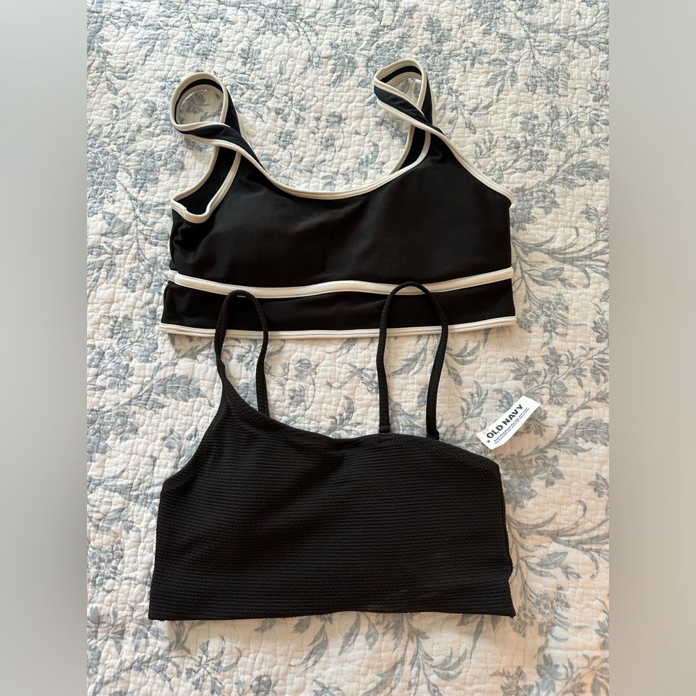 Old navy swim tops both size Medium